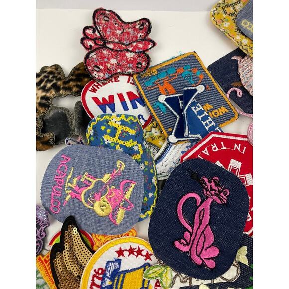 150 PC Assorted Sewing Applique Patches Iron on Sew On NEW Mixed Sequin Crafting - Picture 4 of 16